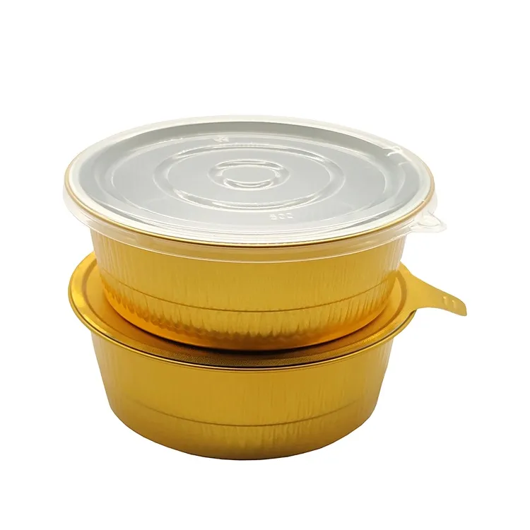 Aluminum Foil Container KFRD-1130-1 1130ml Round Aluminum Foil Container KFRD-1130