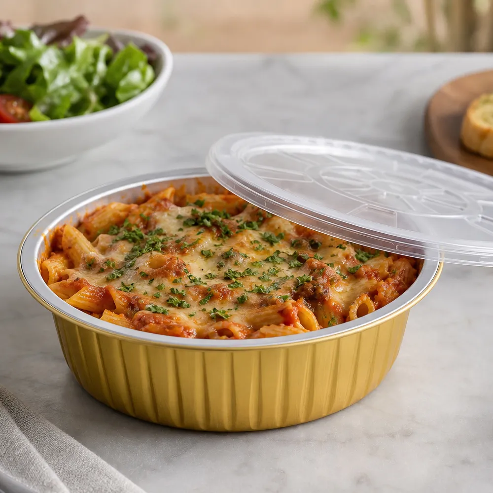 2500ml Round Aluminum Foil Container KFRD-2500 - Afbeelding 5