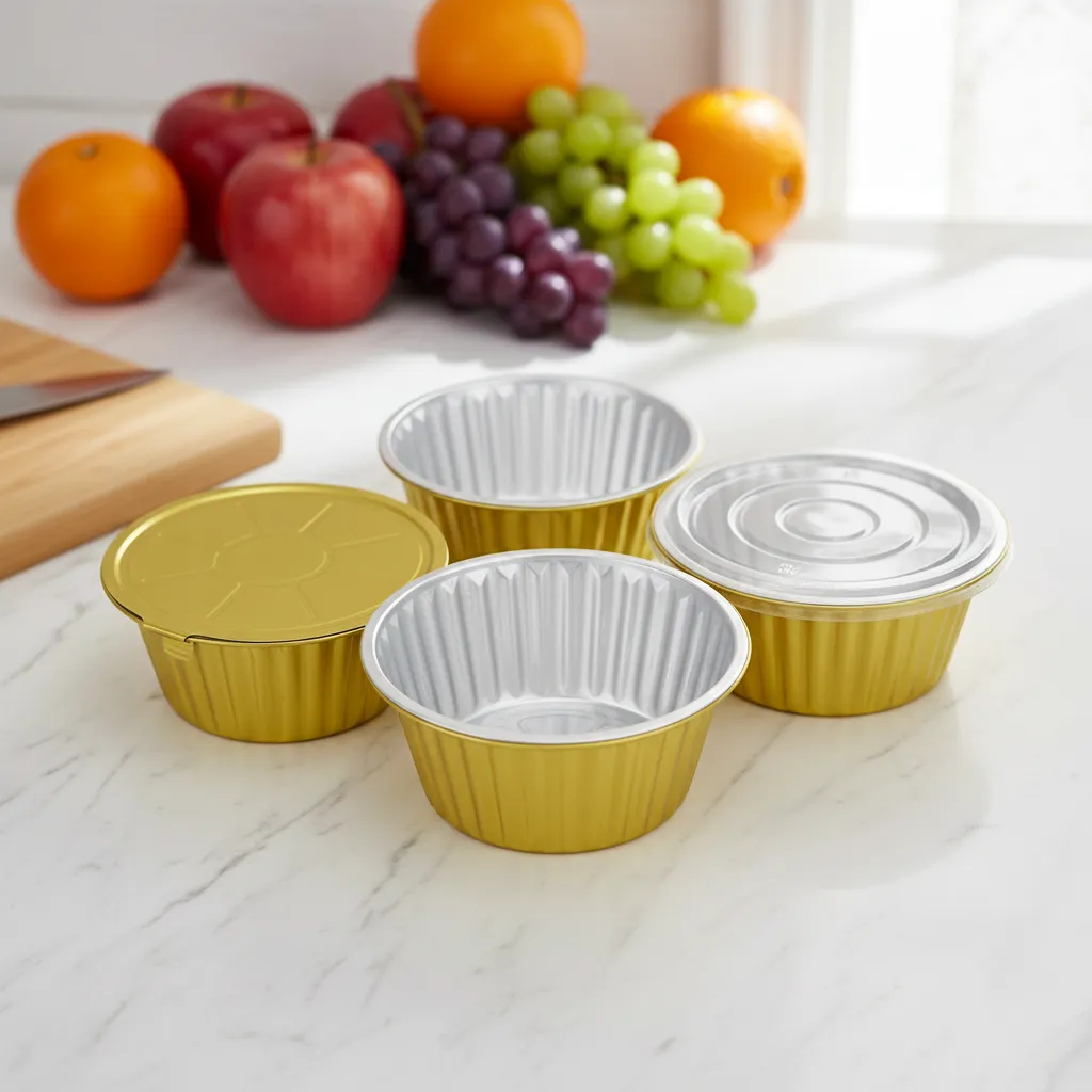 3500ml Round Aluminum Foil Container KFRD-3500 - Afbeelding 4