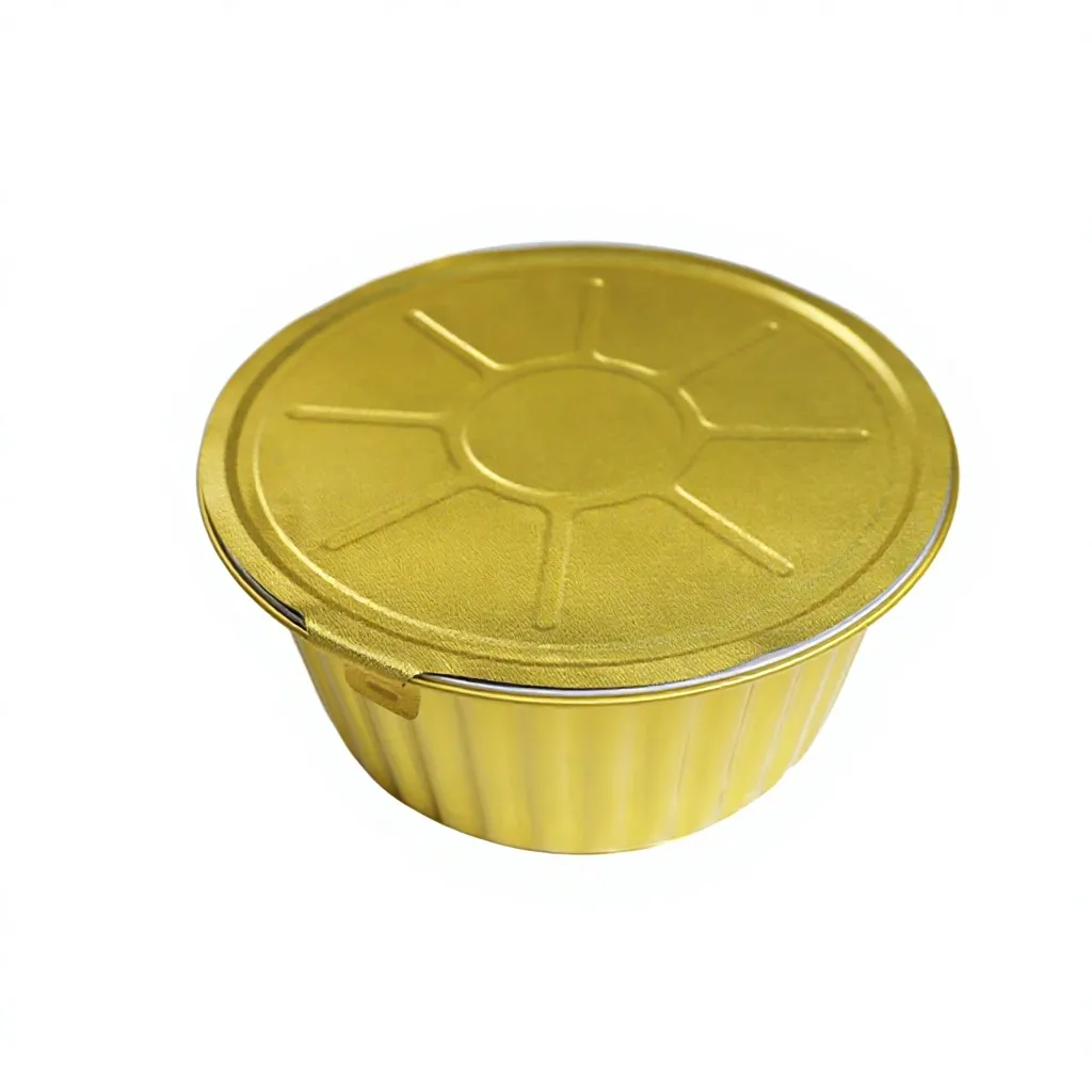 5000ml Round Aluminum Foil Container KFRD-5000 - Imej 4